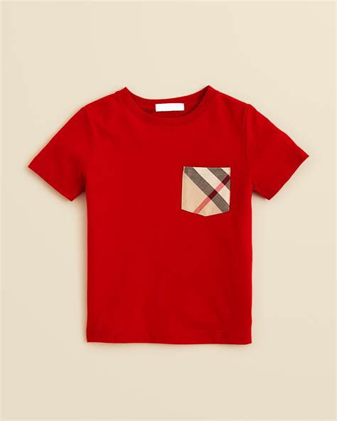 burberry boys check pocket tee